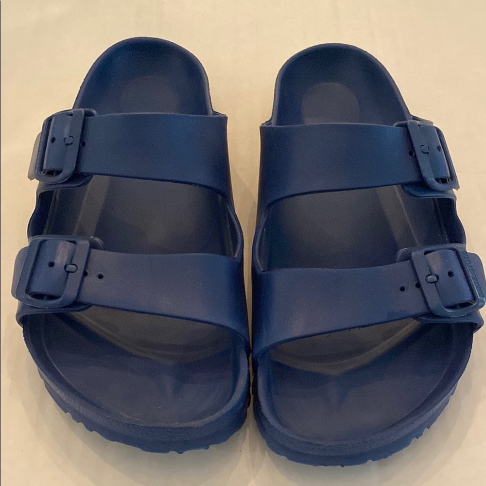 Birkenstock Two-Strap EVA Sandals in Navy Blue